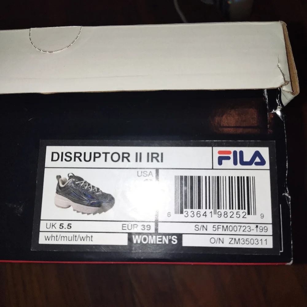 Fila Women's Holographic Sneakers - Silver and White - Picture 4 of 10